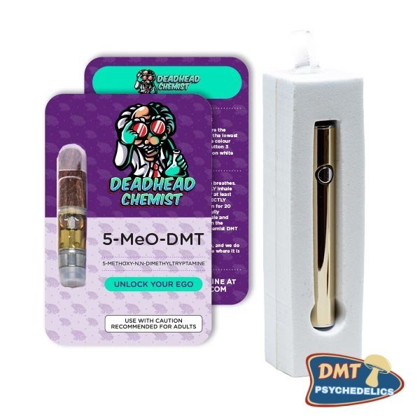 5-meo-dmt-cart-battery-2 5-MeO-DMT is shown to produce sustained enhancement of satisfaction with life, and easing of anxiety, 5-Meo-DMT(Cartridge and Battery) .5mL Deadhead Chemist