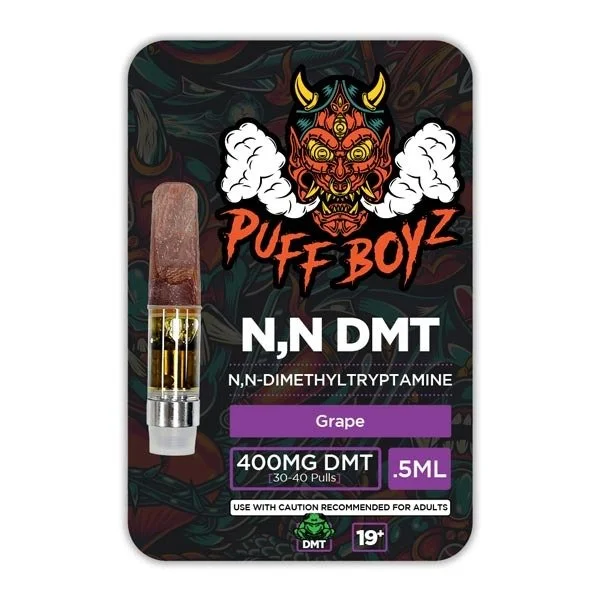 649a880e-7c97-47da-b76a-e5cf7034eb25 This powerful psychedelic compound is renowned for delivering intense, profound effects, Puff Boyz -NN DMT .5ML(400MG) Cartridge – Grape